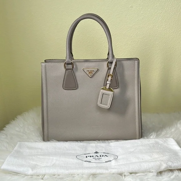 💯Authentic PRADA Saffiano Leather Medium Top Handle Tote Bag🍀 - Picture 3 of 17